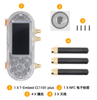 Lolin S3 - Placa de desenvolvimento LILYGO T-Embed-CC1101 ESP32-S3