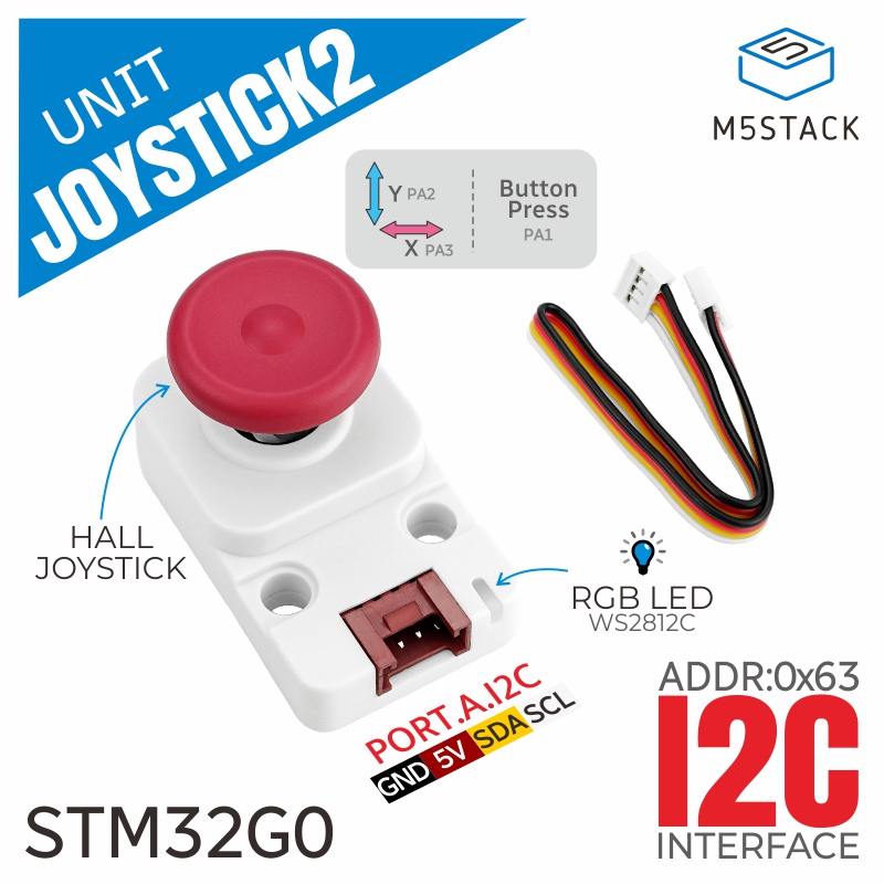 M5Stack - Unidade oficial do joystick I2c de