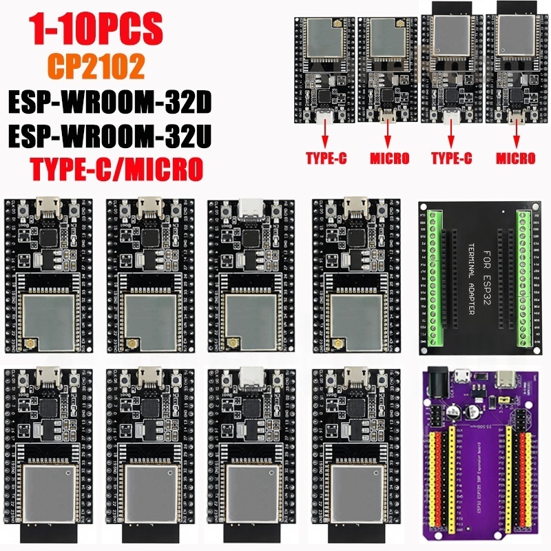 Nodemcu 32S - 1-10 pces ESP32-DevKitC placa de núcleo
